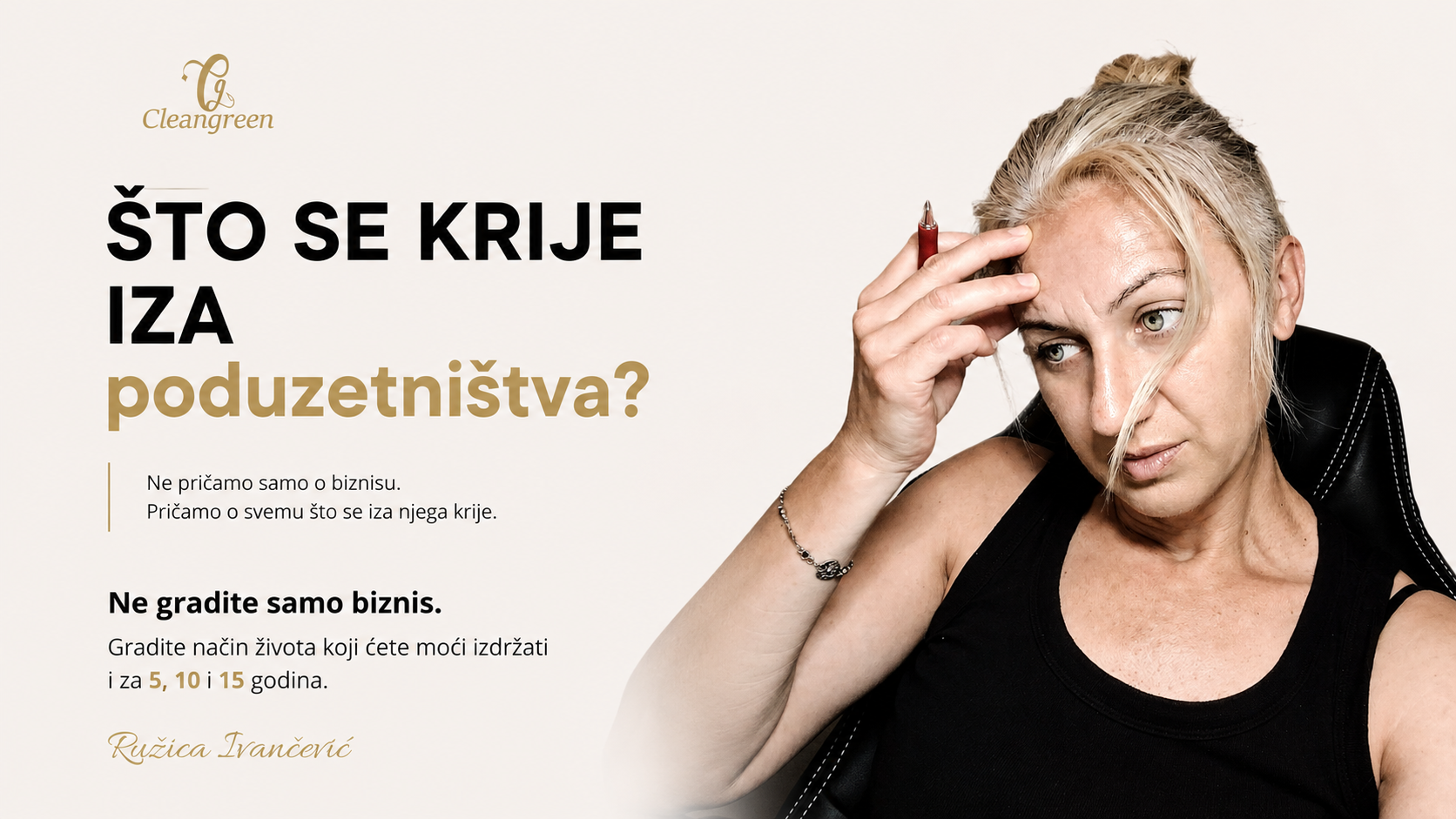 Ružica Ivančević i rubrika Što se krije iza poduzetništva – intervjui poduzetnika i stručnjaka iz sektora čišćenja